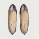 BABY GUNMETAL LEATHER Flats andreacarrano 
