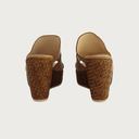 Calamita Soft Cutout Wedge Camel Sandal andreacarrano 