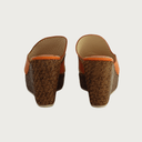 Calamita Soft Cutout Wedge Orange Sandal andreacarrano 