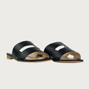 Cindy Black Leather Sandal andreacarrano 