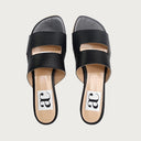 Cindy Black Leather Sandal andreacarrano 