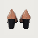 Francesca Cognac & Black Patent Heels andreacarrano 