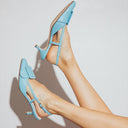 MIA SKY BLUE LEATHER Heels andreacarrano 