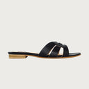 Mindy Black Leather Sandal andreacarrano 