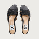 Mindy Black Leather Sandal andreacarrano 