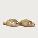 Mindy Camel Leather Sandal andreacarrano 