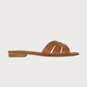 Mindy Cognac Leather Sandal andreacarrano 