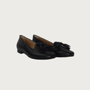 TASSEL BLACK LEATHER Flats andreacarrano 