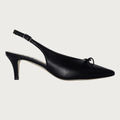 VENERE KITTEN HEEL BLACK LEATHER
