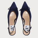 VENERE KITTEN HEEL NAVY SUEDE Heels andreacarrano 
