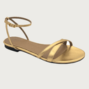 Valentina Carrano Vesta Gold Cavaillino Leather VC Sandals Valentina Carrano 