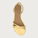 Valentina Carrano Vesta Gold Cavaillino Leather VC Sandals Valentina Carrano 