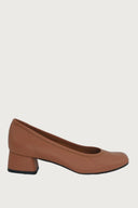 Elena Cognac Leather Heels andreacarrano 