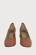 Elena Cognac Leather Heels andreacarrano 