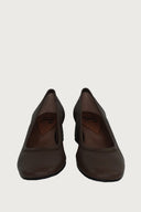 Elena Dark Brown Leather Heels andreacarrano 
