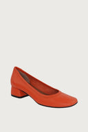 Elena Orange Leather Heels andreacarrano 