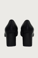 Fibbieta Black Leather Heels andreacarrano 