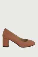 Serena Cognac Leather Heels andreacarrano 