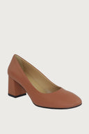 Serena Cognac Leather Heels andreacarrano 