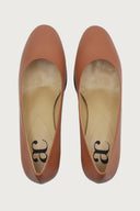Serena Cognac Leather Heels andreacarrano 