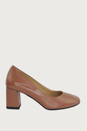 Serena Hazelnut Leather Heels andreacarrano 